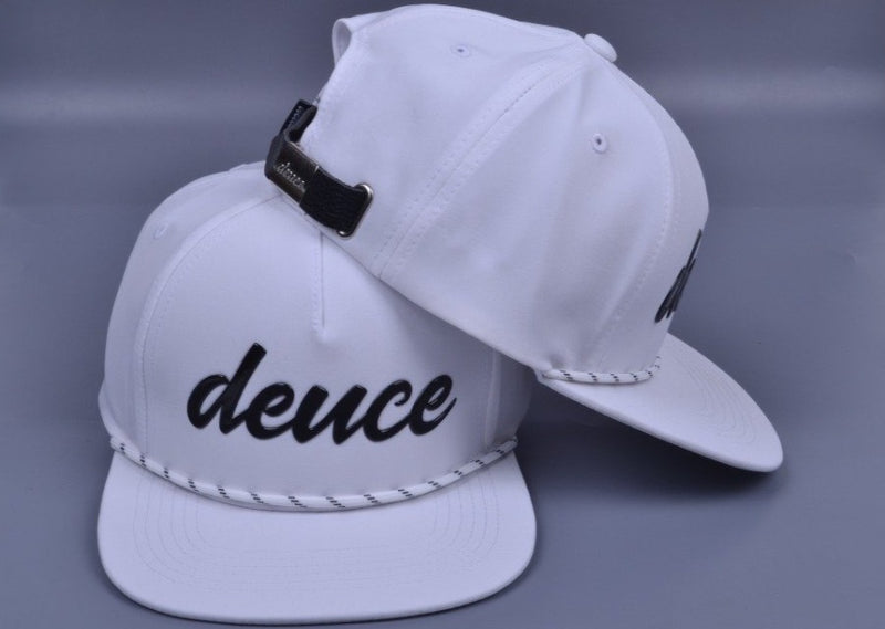Deuce Performance Roped Hat - White w/Black
