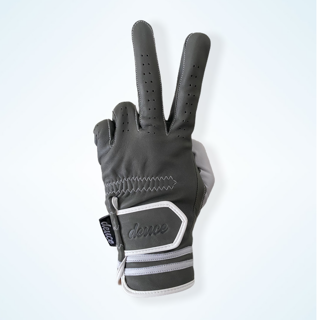 Grey and White Golf Glove - Stormy